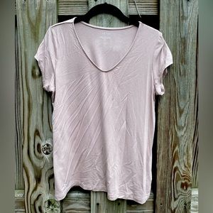 Dusty pink short-sleeve top, by Tahari (size LG)